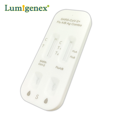 Combo Antigen Emas Koloid Rapid Test Nasal Swab Untuk Influenza A+B
