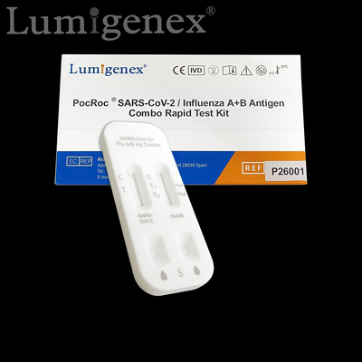COVID19 Influenza A B Rapid Test Kit Koloid Emas Nasal Swab CE ISO