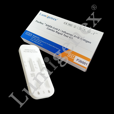 Combo Antigen Emas Koloid Rapid Test Nasal Swab Untuk Influenza A+B