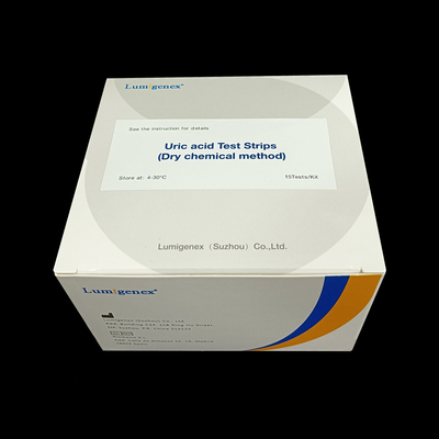 Strip Tes Asam Urat yang Disetujui ISO13485 Kimia Kering 4 Menit