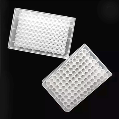 Bahan Habis Laboratorium 2.2ml 96 Deep Well Plate Flat / Round Bottom Transparan
