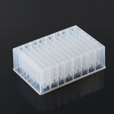 Bahan Habis Laboratorium 2.2ml 96 Deep Well Plate Flat / Round Bottom Transparan