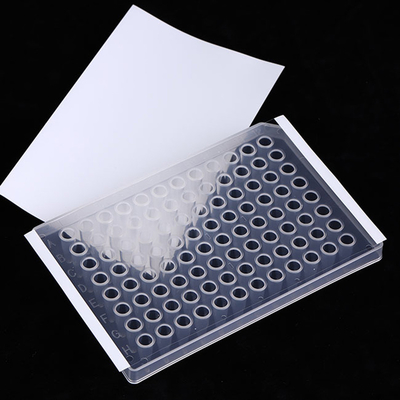 Film Non-permeabel PCR Responsif Tinggi 96 Film Penyegelan Transparan Microplate dengan Baik Film Penyegelan Pelat PCR