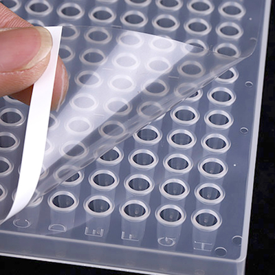 Film Non-permeabel PCR Responsif Tinggi 96 Film Penyegelan Transparan Microplate dengan Baik Film Penyegelan Pelat PCR
