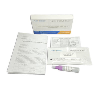 Koloid Emas Helicobacter Pylori Antigen Rapid Test Kit Spesimen Feses Sampel Tinja