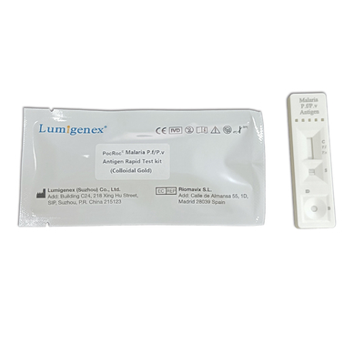 CE Disetujui Malaria P.F P.V Antigen Rapid Test Kit Colloidal Gold