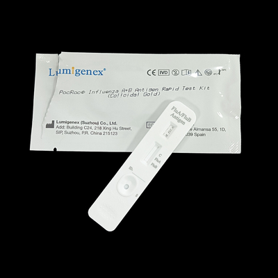 Colloidal Gold Antigen Rapid Test Kit IVD Reagen Flu A Flu B Digunakan Di Rumah