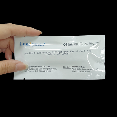 Colloidal Gold Antigen Rapid Test Kit IVD Reagen Flu A Flu B Digunakan Di Rumah