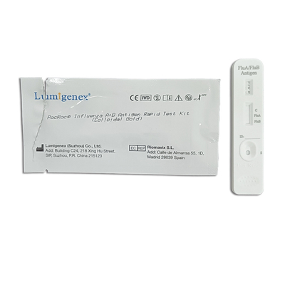 CE Menyetujui Antigen Rapid Test Kit Colloidal Gold Untuk Diagnosis Flu A Flu B