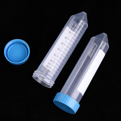 Lab PCR Consumables 50ml Conical Centrifuge Tube ISO13485 Disetujui