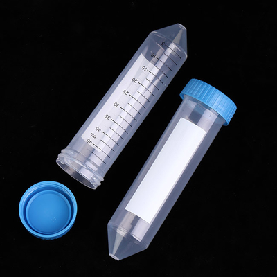 Lab PCR Consumables 50ml Conical Centrifuge Tube ISO13485 Disetujui