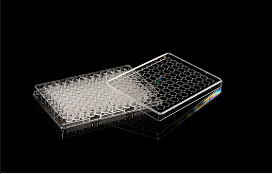 PS PCR Consumables TC Diperlakukan 96 Pelat Kultur Jaringan Sumur Untuk Lab