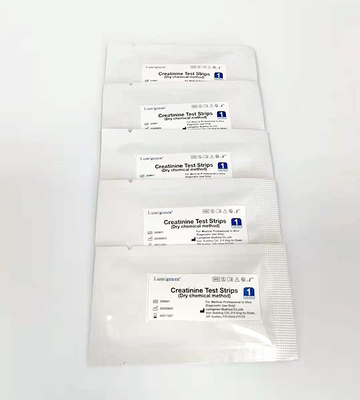 OEM Dry Chemical Creatinine Test Strips CE Disetujui untuk rumah sakit