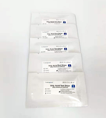 CE 20μL Strip Tes Asam Urat Darah Dengan Analisis Kimia Kering