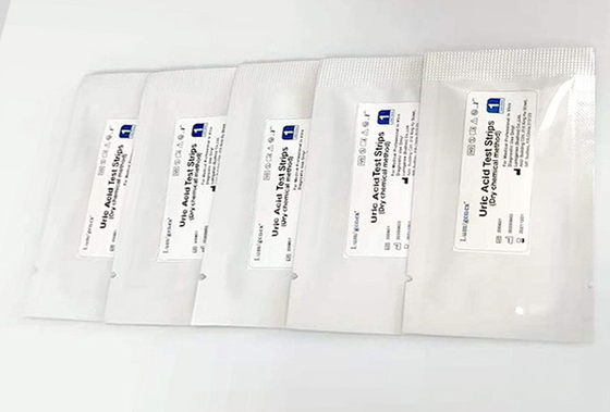 Strip Tes Asam Urat yang Disetujui ISO13485 Kimia Kering 4 Menit