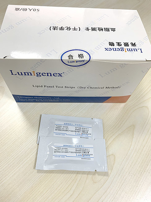 Strip Uji Panel Lipid OEM, Alat Uji Kolesterol Dan Trigliserida ISO13485